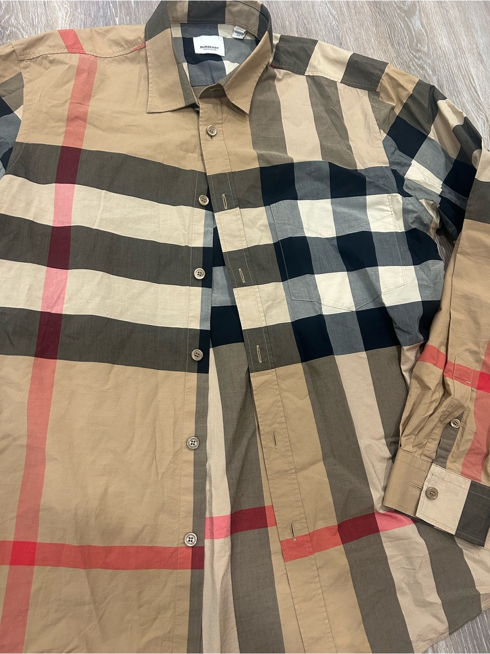 Burberry Brit Nova Check Plaid Button Down Shirt Mens XLarge - Picture 2 of 7